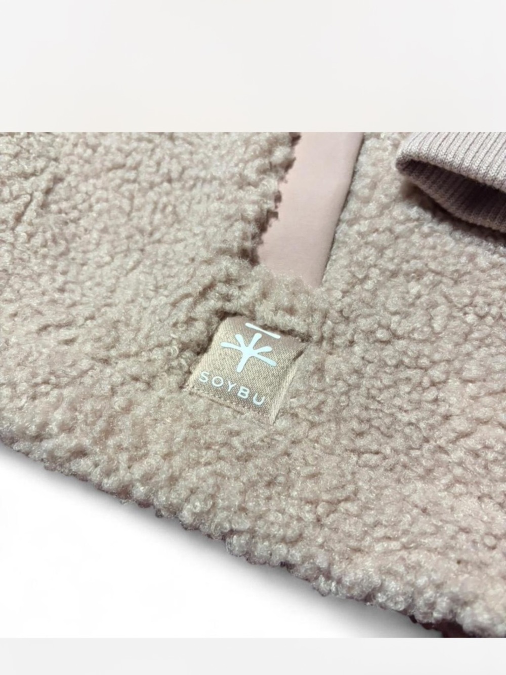 Soybu Sherpa Fleece Jacket XL Cozy Neutral Full Zip Athleisure - Picture 2 of 5